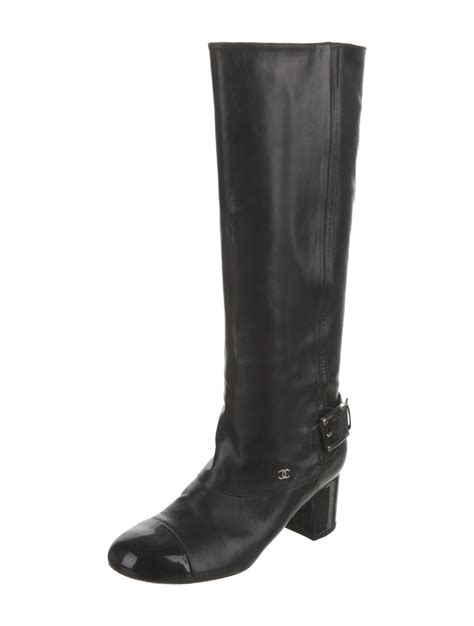 chanel leather riding boots